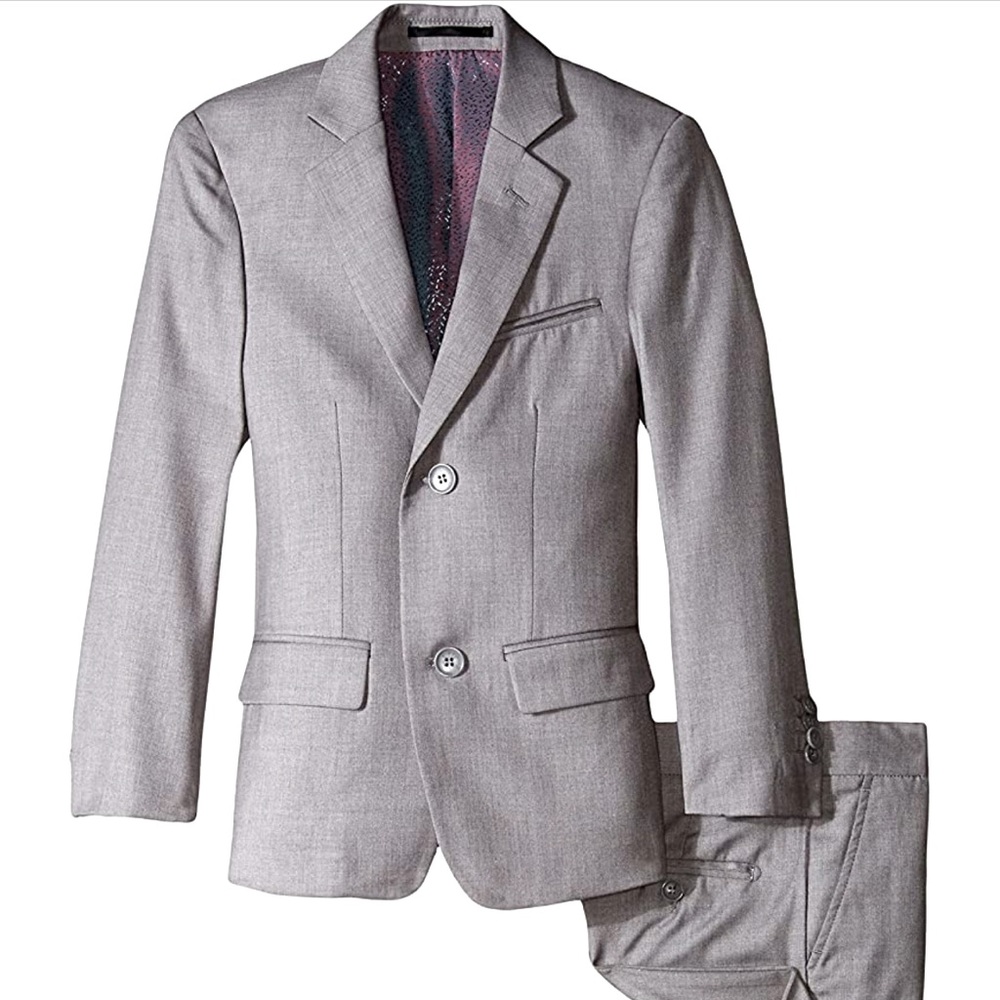 Isaac Mizrahi Big Boys' Slim Boys 2 Piece Cut Linen/Cotton Suit Size Boys 8